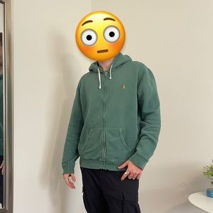 Vintage Polo Ralph Lauren green hooded jacket size XL